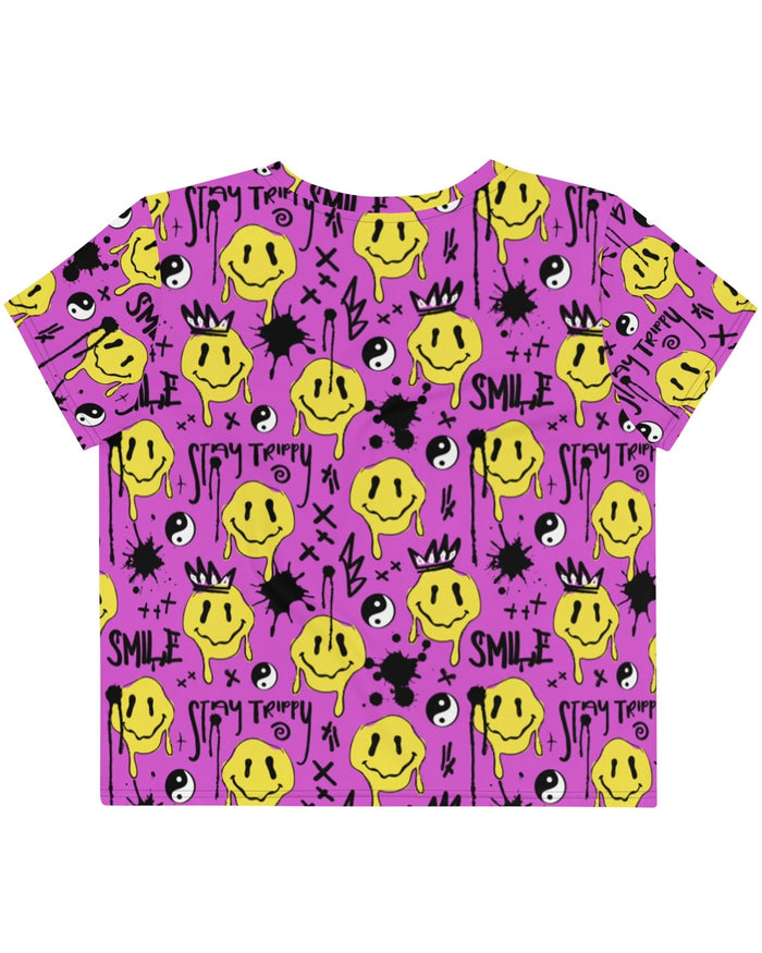 Smile Splatter Crop Tee, Crop Tee, - One Stop Rave