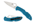 Spyderco Delica 4 - Flat Ground - Plain Edge - Blue FRN - C11FPBL - SNK/WTO - Home Office