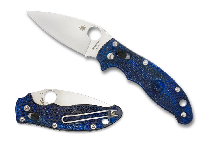 Spyderco Manix 2 Lightweight - Plain Edge CTS-BD1 - Translucent Blue FRN - C101PBL2 - SNK/WTO - Home Office