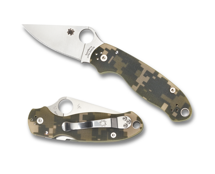 Spyderco Para 3 - Digi Camo G10 Handle - Plaine Edge - C223GPCMO - SNK/WTO - Home Office