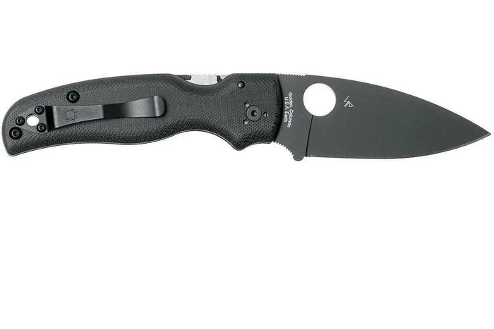 Spyderco Shaman Folding Knife 3.58" S30V Black Plain Blade, Matte G10 (USA) - NORTH RIVER OUTDOORS