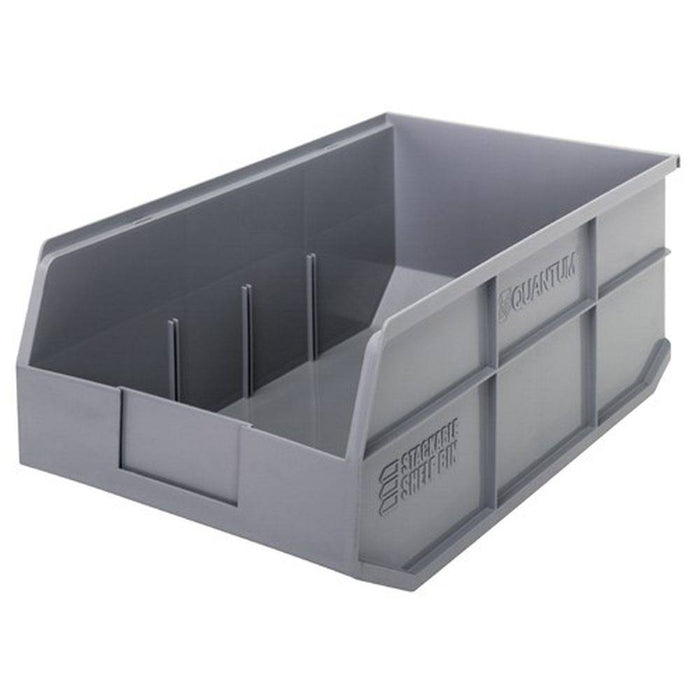 Stackable Shelf Bins 11"W x 18"L (6 Pack) - SSB465BK - Quantum Storage Systems