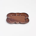 Stoneware Scalloped Rectangular Plate on a white background at Addison West