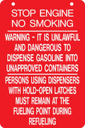 Stop Engine No Smoking Aluminum Bracket Sign - 16"w x 24"h - UnitedSign