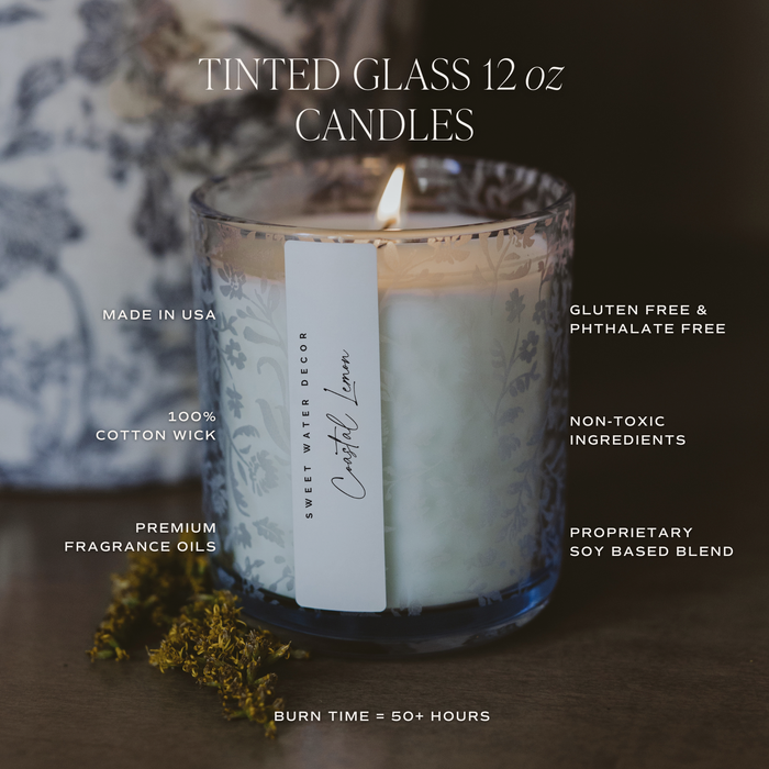 Stress Relief Candle Blue Tinted Jar