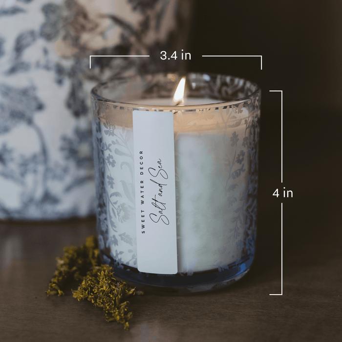 Stress Relief Candle Blue Tinted Jar