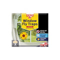 Zero In window fly trap stickers in a floral design, three to a pack