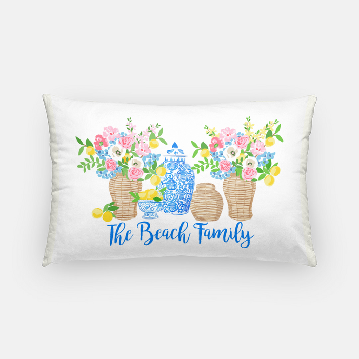Summer's Bounty Personalized 14"x20" Pillow Cover