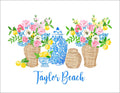 Summer's Bounty Personalized Folded Note Cards