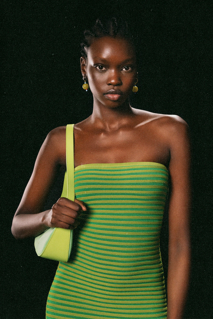 Sunmor Knit Maxi Dress - Lime