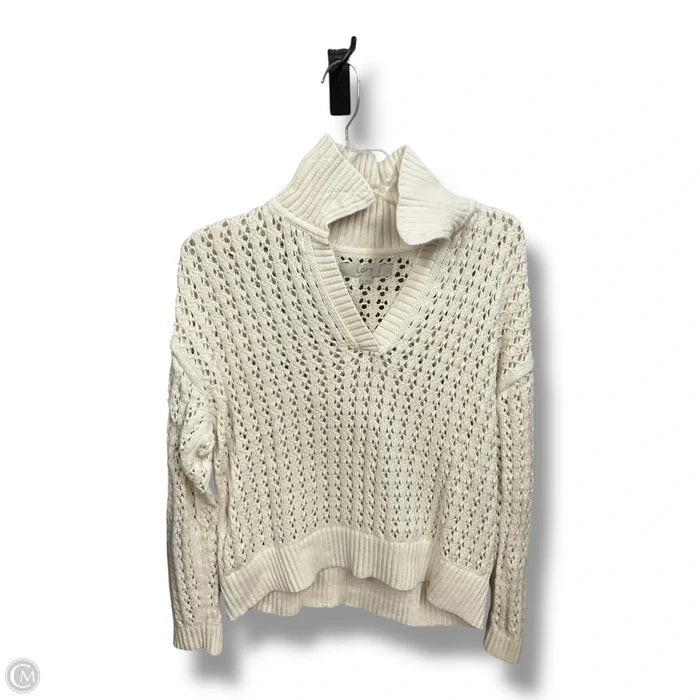Sweater By Loft In White, Size: M