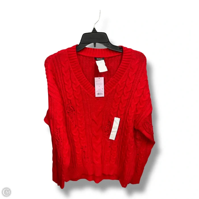Sweater By Wild Fable In Red, Size: L