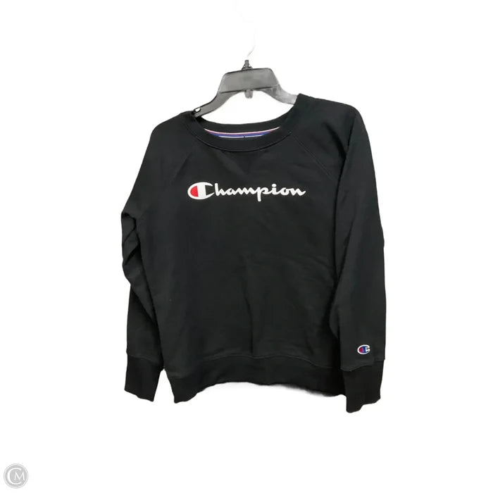 Sweatshirt Crewneck By Champion In Black, Size: M
