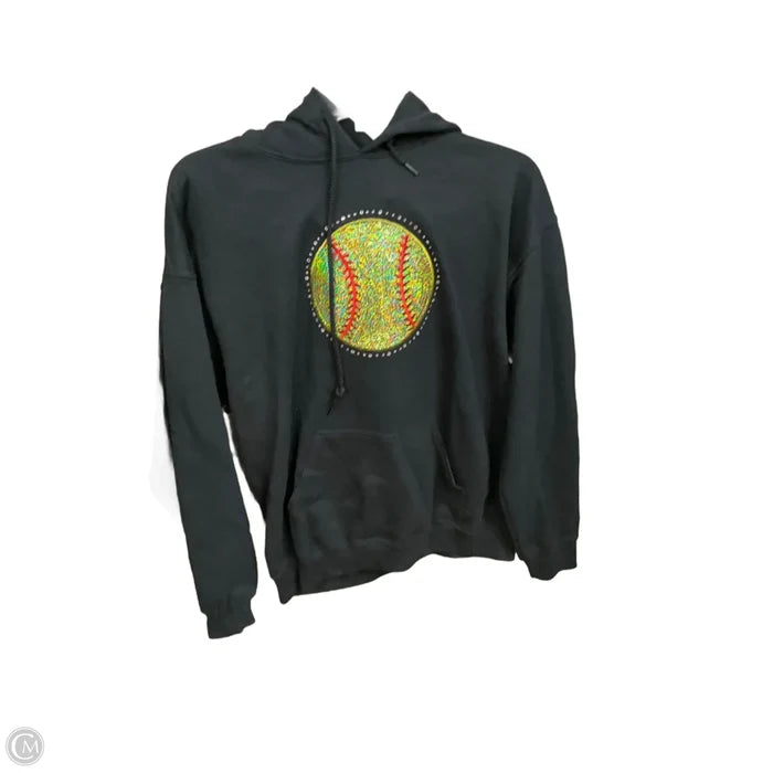 Sweatshirt Hoodie By Gildan In Black, Size: M