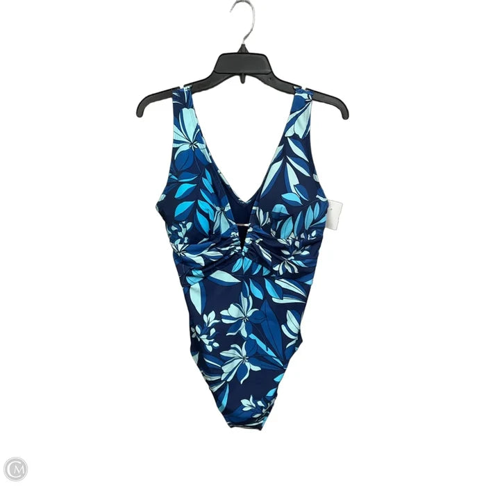 Swimsuit By Clothes Mentor In Blue, Size: 1x
