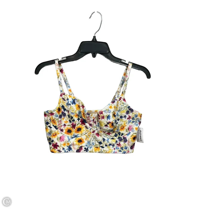 Swimsuit Top By Old Navy In Floral Print, Size: L