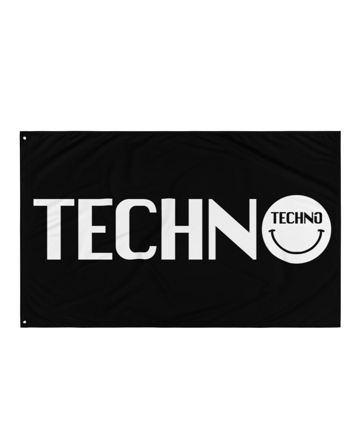 Techno Head Rave Flag