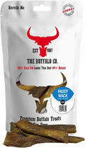 The Buffalo Co. Buffalo Paddywack, dried neck ligament dog chews in a 100g pack
