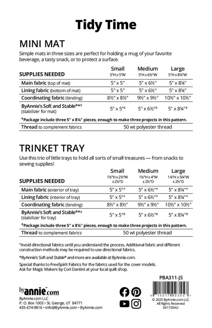 Tidy Time Jump Starters - ByAnnie