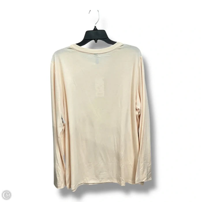 Top 3/4 Sleeve Basic By Cme In Cream, Size: 2x