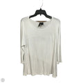 Top 3/4 Sleeve Basic By New Directions In White, Size: L