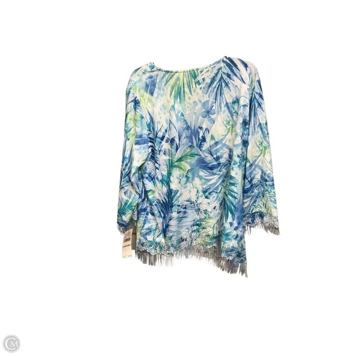 Top 3/4 Sleeve By Alfred Dunner In Multi-colored, Size: 1x