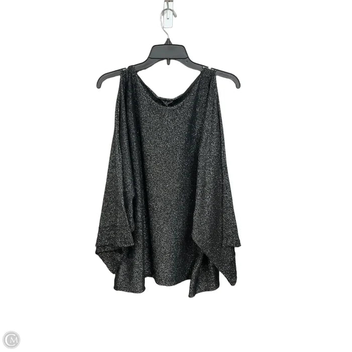 Top 3/4 Sleeve By Cable And Gauge In Black & Grey, Size: 3x