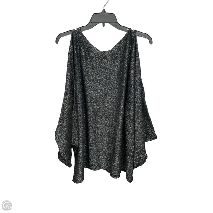 Top 3/4 Sleeve By Cable And Gauge In Black & Grey, Size: 3x