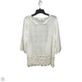 Top 3/4 Sleeve By Chicos In White, Size: M