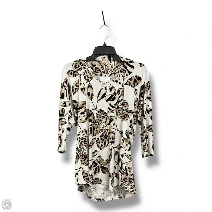 Top 3/4 Sleeve By Cmf In Floral Print, Size: M