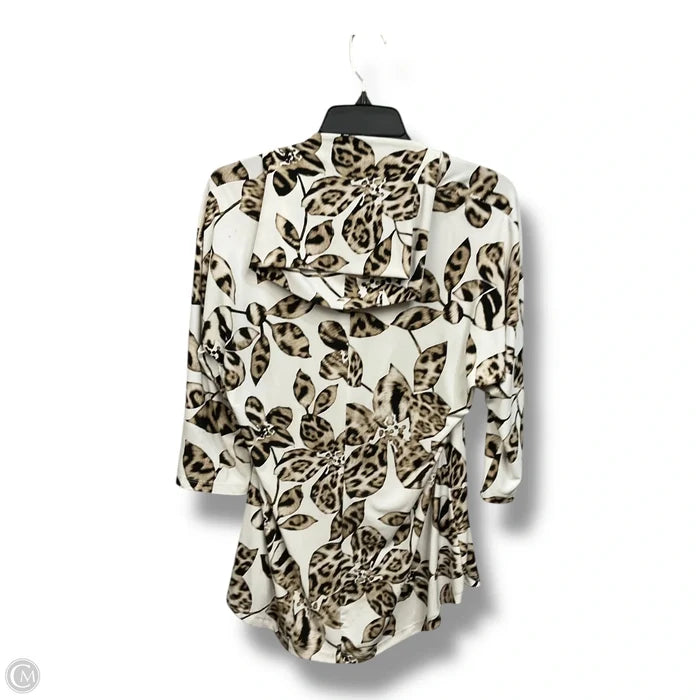 Top 3/4 Sleeve By Cmf In Floral Print, Size: M