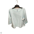 Top 3/4 Sleeve By Croft And Barrow In Blue, Size: Xlp