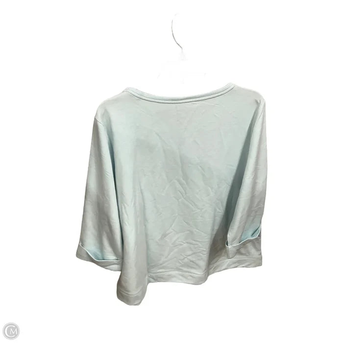 Top 3/4 Sleeve By Croft And Barrow In Blue, Size: Xlp