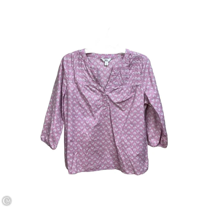 Top 3/4 Sleeve By Croft And Barrow In Purple, Size: Xs