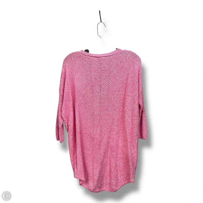 Top 3/4 Sleeve By Express In Pink, Size: M