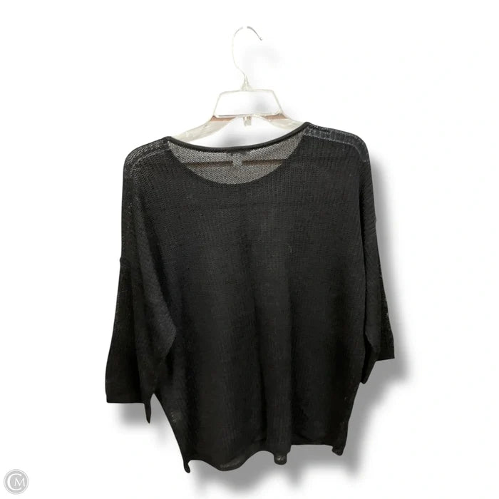 Top 3/4 Sleeve By J. Jill In Black, Size: L