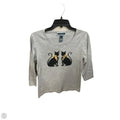 Top 3/4 Sleeve By Karen Scott In Grey, Size: S