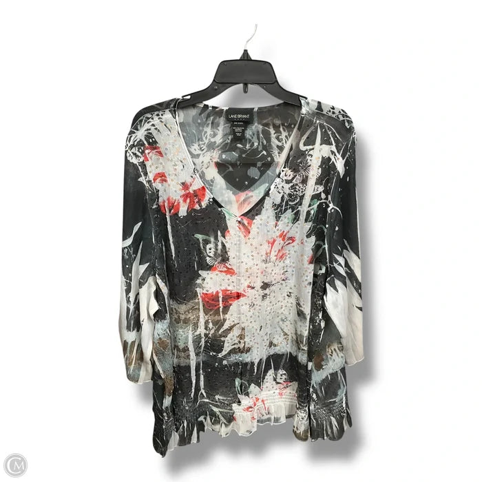 Top 3/4 Sleeve By Lane Bryant In Floral Print, Size: 4x