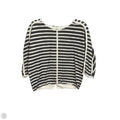 Top 3/4 Sleeve By Madewell In Grey & White, Size: M