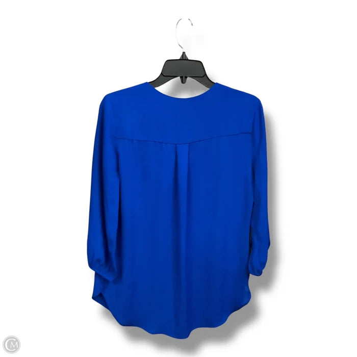 Top 3/4 Sleeve By Pleione In Blue, Size: S