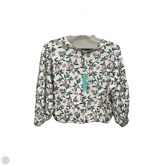 Top 3/4 Sleeve By Shore In Floral Print, Size: S