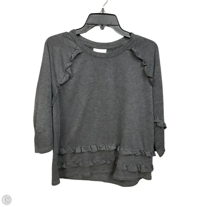 Top 3/4 Sleeve By Style And Company In Grey, Size: M
