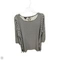 Top 3/4 Sleeve By Talbots In Black & White, Size: 1x