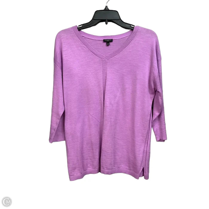 Top 3/4 Sleeve By Talbots In Purple, Size: Lp