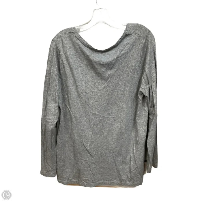 Top Long Sleeve Basic By A New Day In Gold & Grey, Size: Xl