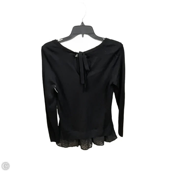 Top Long Sleeve Basic By Ann Taylor In Black, Size: M