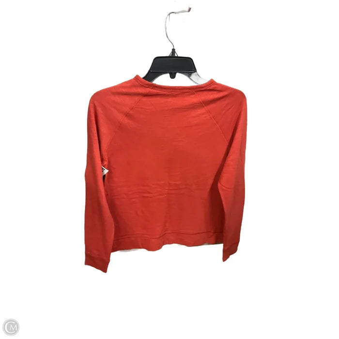 Top Long Sleeve Basic By Banana Republic In Orange, Size: Xs
