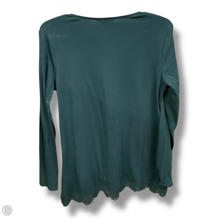 Top Long Sleeve Basic By Banana Republic In Teal, Size: S