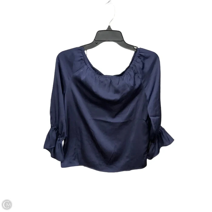 Top Long Sleeve Basic By Clothes Mentor In Navy, Size: Xs