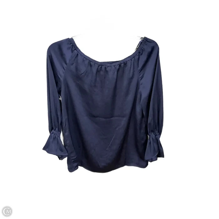 Top Long Sleeve Basic By Clothes Mentor In Navy, Size: Xs